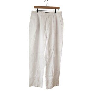 VTG Godbody Collection 100% Linen White Pants Trousers Lagenlook Women's XL